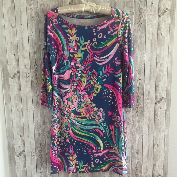 Lilly Pulitzer Beach Loot Sophie 3/4!sleeve Dress Small - Picture 1 of 4
